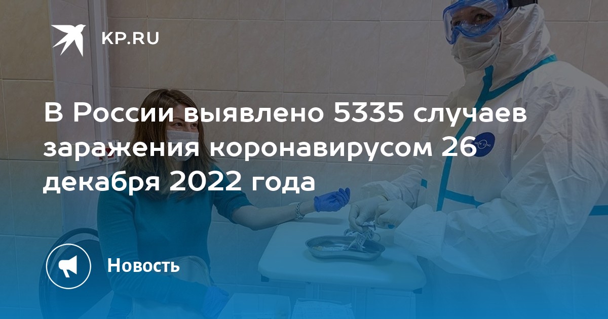 Статистика коронавируса в России на 26 декабря 2022 года - KP.RU