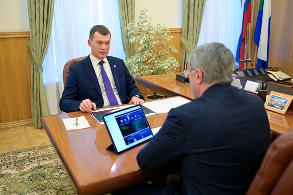 Рабочая встреча Михаила Дегтярева и Керима Сунгурова