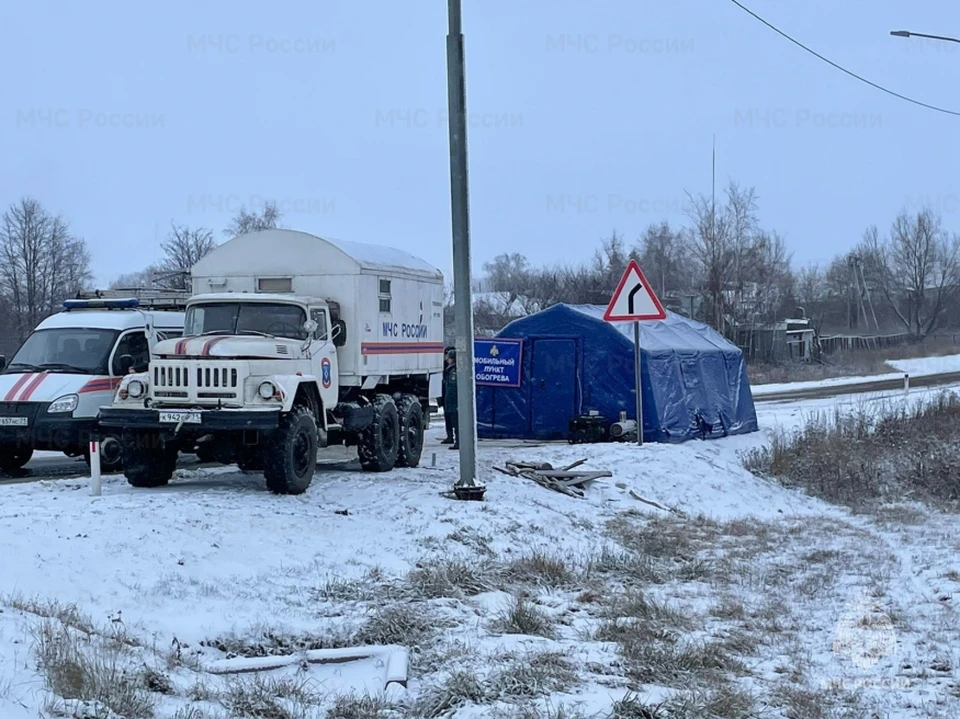 На опасных участках дороги в Тульской области открылись пункты обогрева