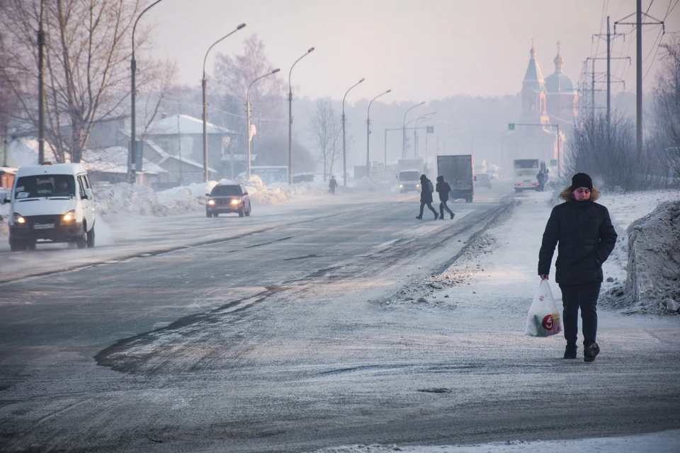 В Новосибирской области зафиксировали падение температуры до - 45 градусов.