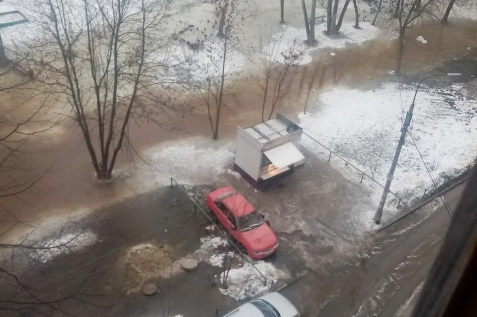 В Канищеве прорвало канализацию. Фото: Сергей Кормош.