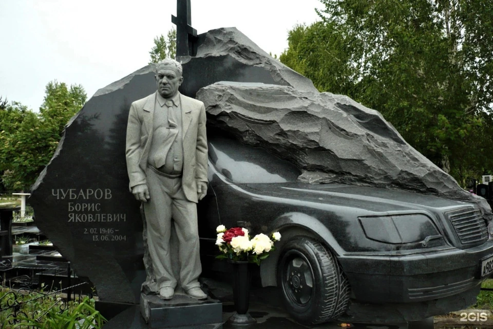 В Новосибирске установлен памятник криминальному авторитету в виде мерседеса. Фото: 2ГИС / Japan Cat.