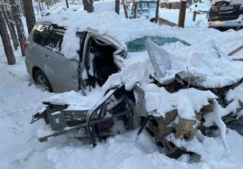 Автомобиль обвиняемого после аварии. Фото: прокуратура Якутии