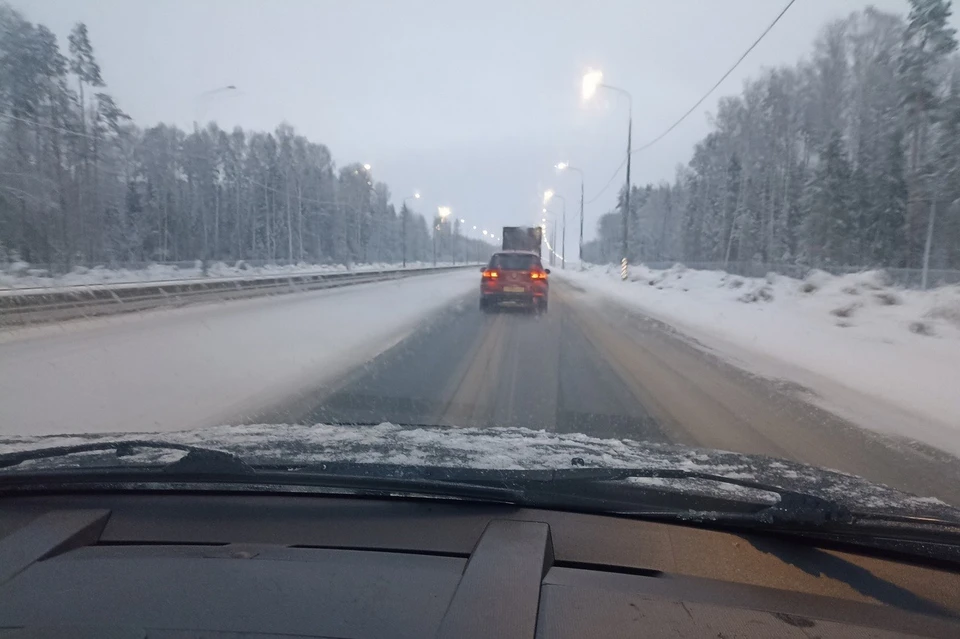 Так трасса выглядела 5 февраля. Фото предоставлено очевидцами.