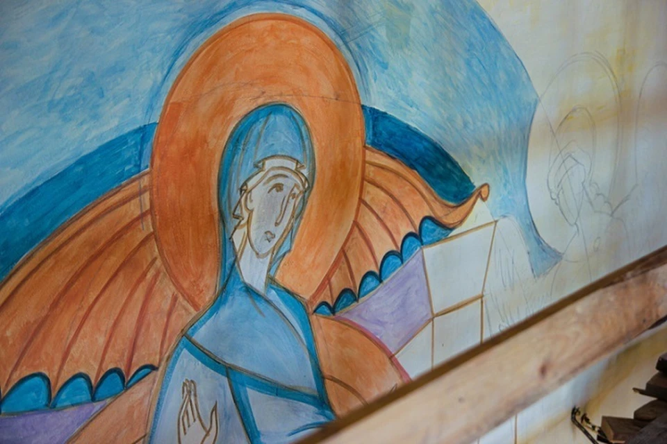 В Спасо-Преображенском кафедральном соборе Хабаровска началась роспись стен