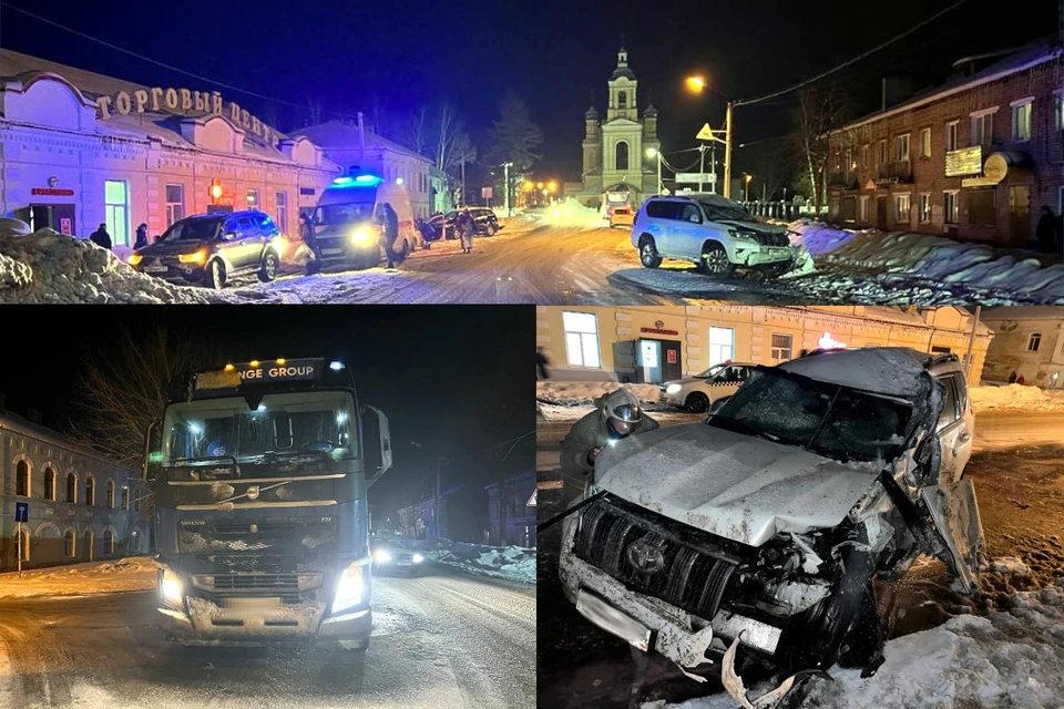 Фото с места столкновении Тойоты с Вольво предоставлены УГИБДД по Тверской области.