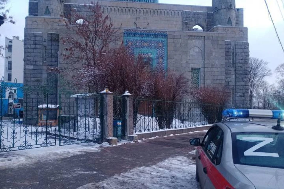 Мигрант поломал ворота Соборной мечети в Петербурге / Фото: Росгвардия
