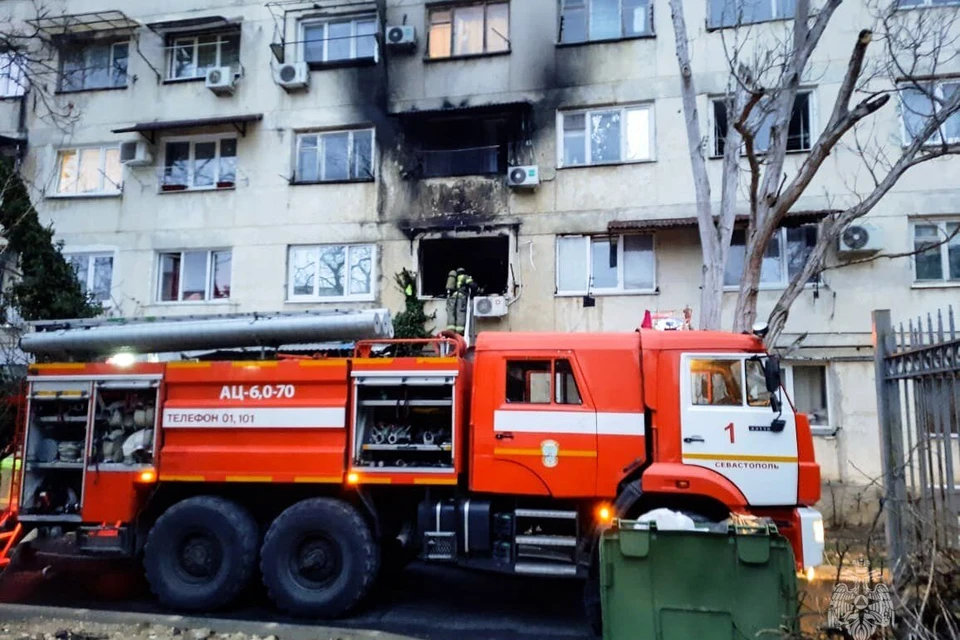 Огнем была охвачена площадь в 40 квадратных метров. Фото: пресс-служба ГУ МЧС России по Севастополю