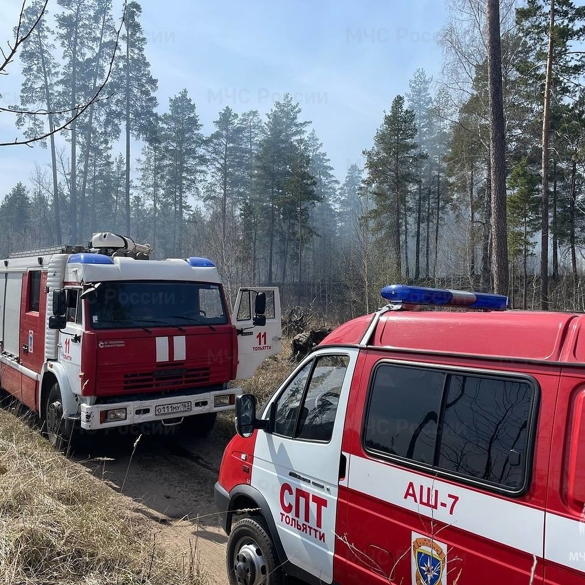 Пожарные за сутки 56 раз выезжали тушить горевшую траву в Самарской области  - KP.RU