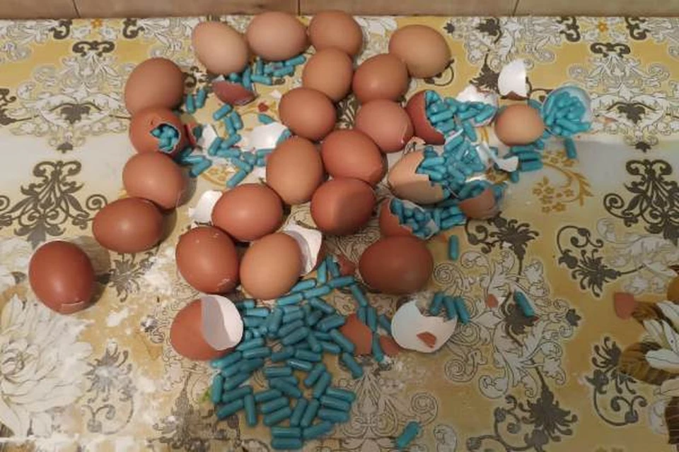 Капсулы спрятали в яичную скорлупу Фото: пресс-служба УФСИН по Краснодарскому краю