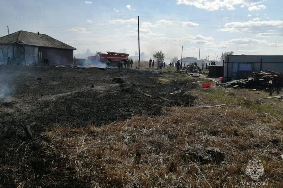 В городе Купино Новосибирской области произошел крупный пожар. Фото: ГУ МЧС России по НСО