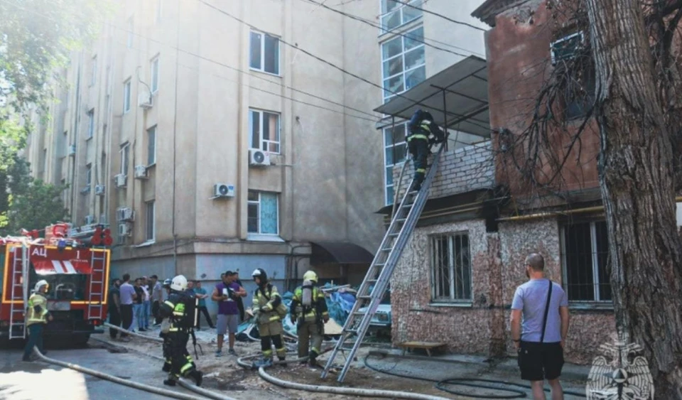 Пожар на улице Лычманова