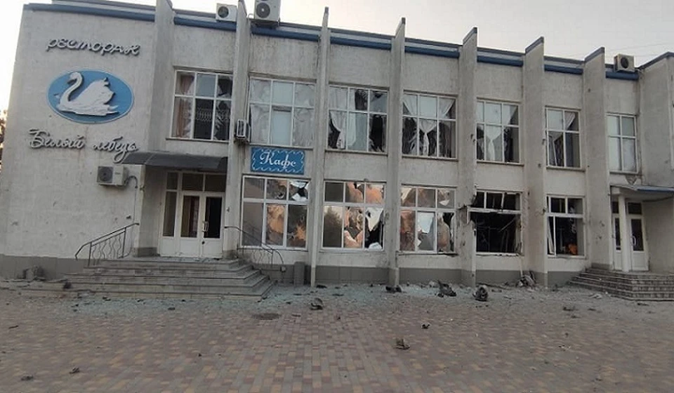 Одно из пострадавших зданий в Раздольном. Фото: newsrazdolnoe/Вконтакте