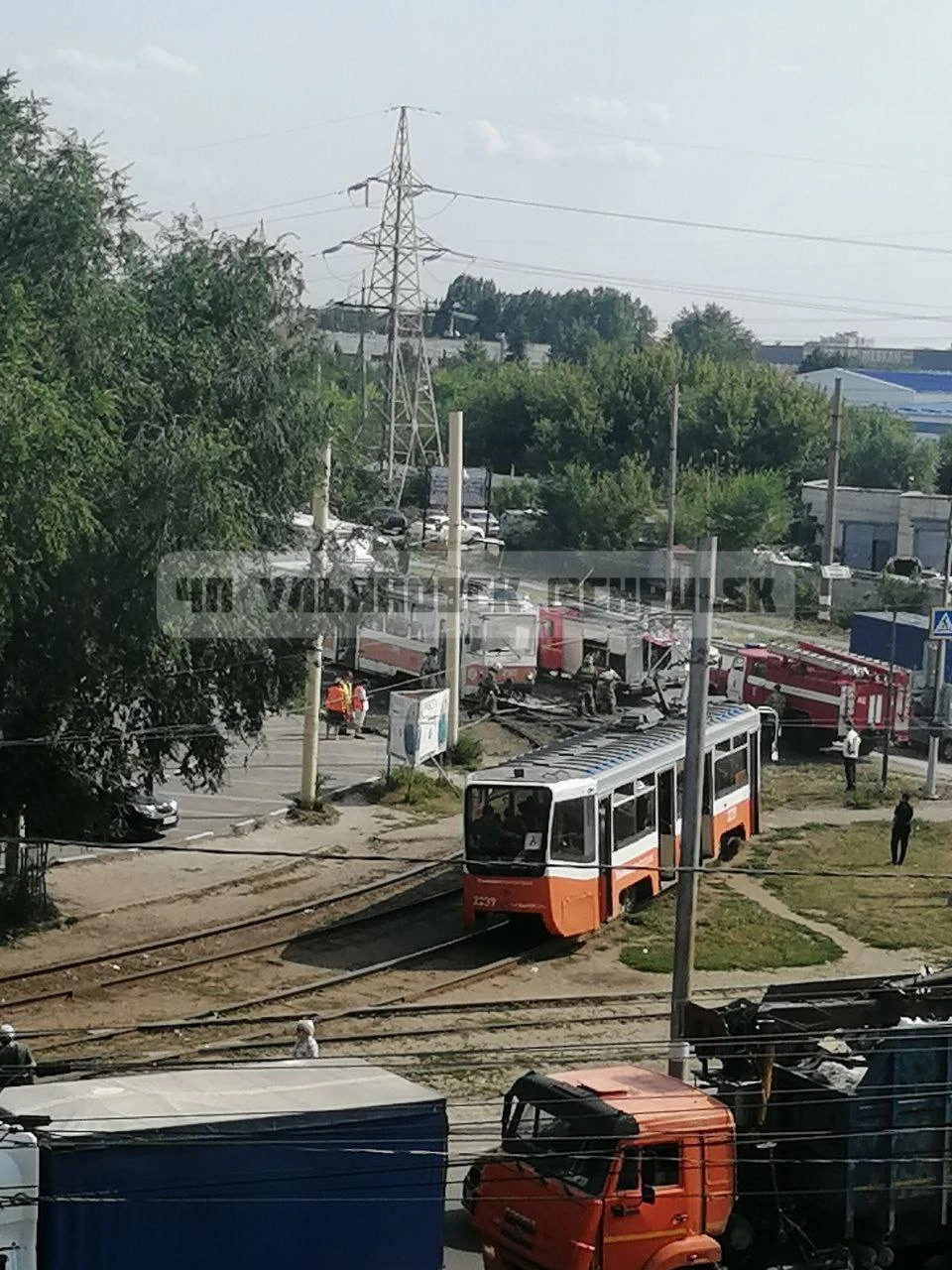 В Ульяновске во время движения загорелся трамвай на Московском шоссе - KP.RU