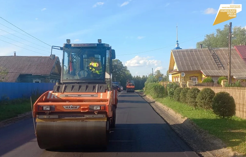 На дороге Тверь-Тургиново уложили девять километров нового асфальта