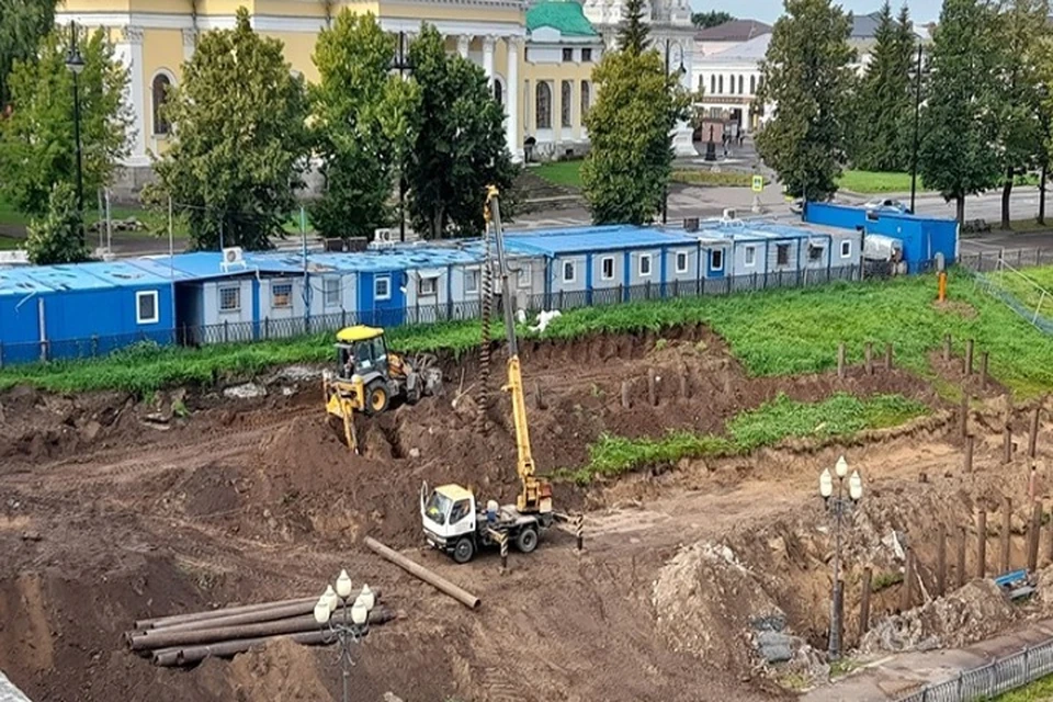 В Рыбинске около Волжского моста устанавливают очистные сооружения. ФОТО: страница Дмитрия Рудакова ВКонтакте