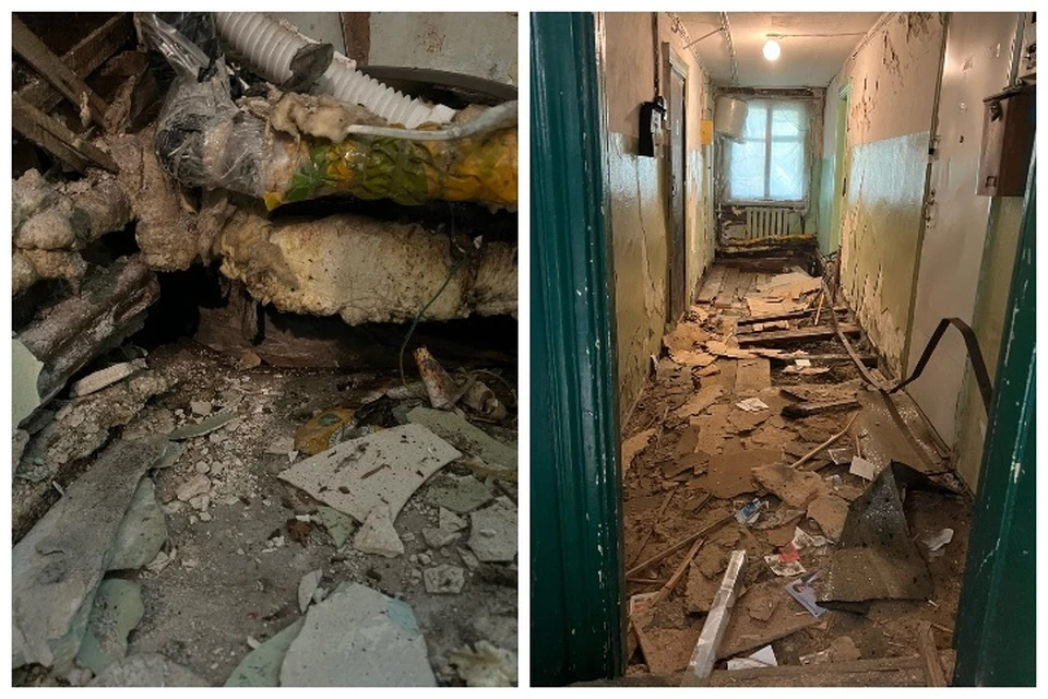 Фото: соцсети. Общий коридор в общежитии.