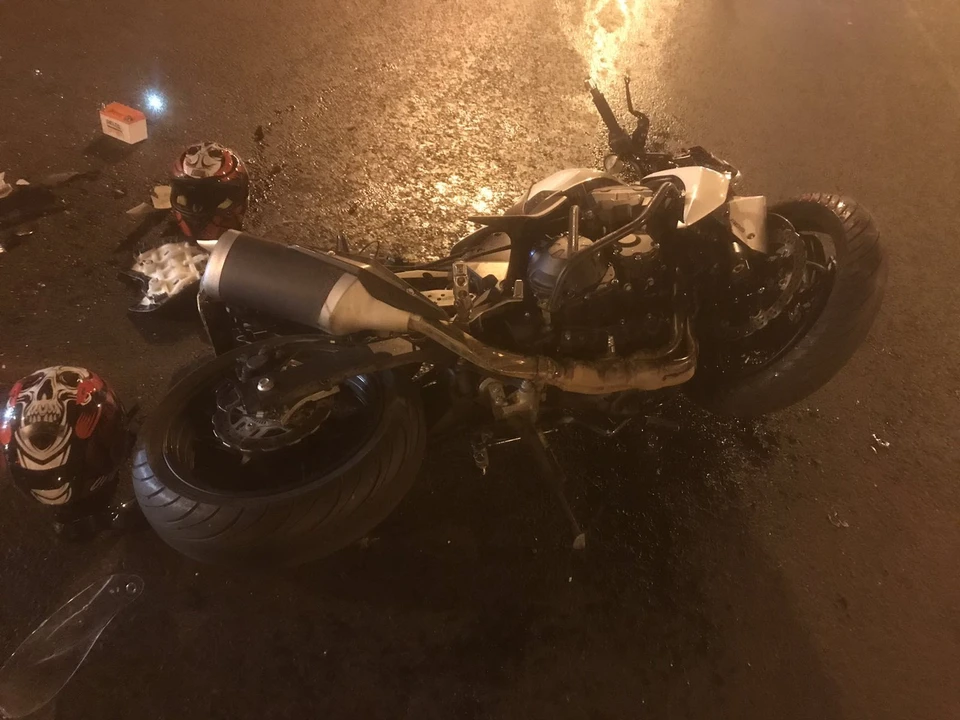 Водитель и пассажир мотоцикла получили травмы. Фото: первый отдел УГИБДД МВД по Удмуртии