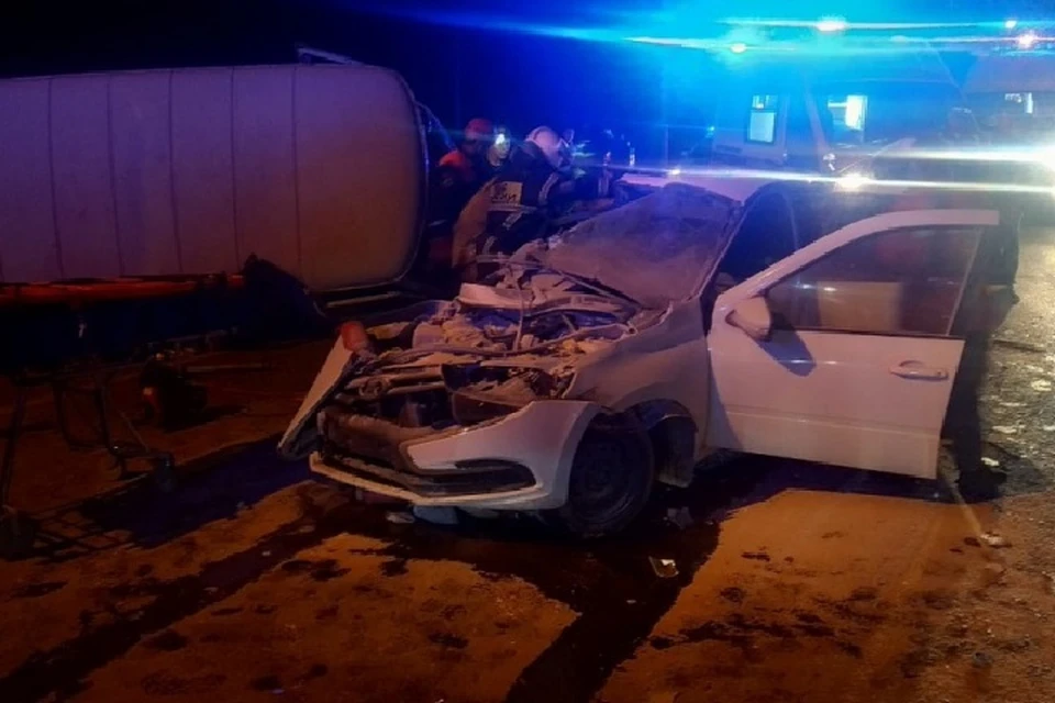 Авария произошла поздно вечером 21 августа. Фото: МВД Чувашии