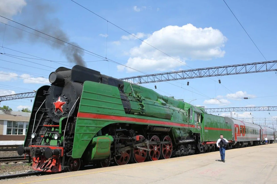 Ретропоезд на паровой тяге. Фото: телеграм-канал Глеба Никитина