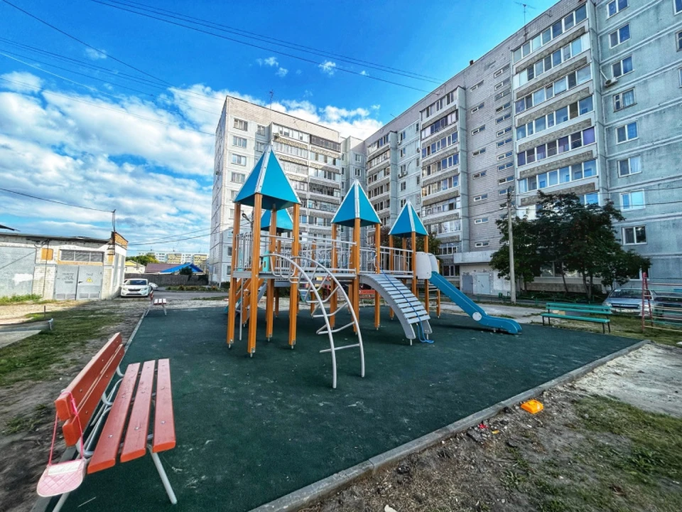 Новый игровой комплекс для детей появился в Ульяновске на улице Самарская. Фото УГД