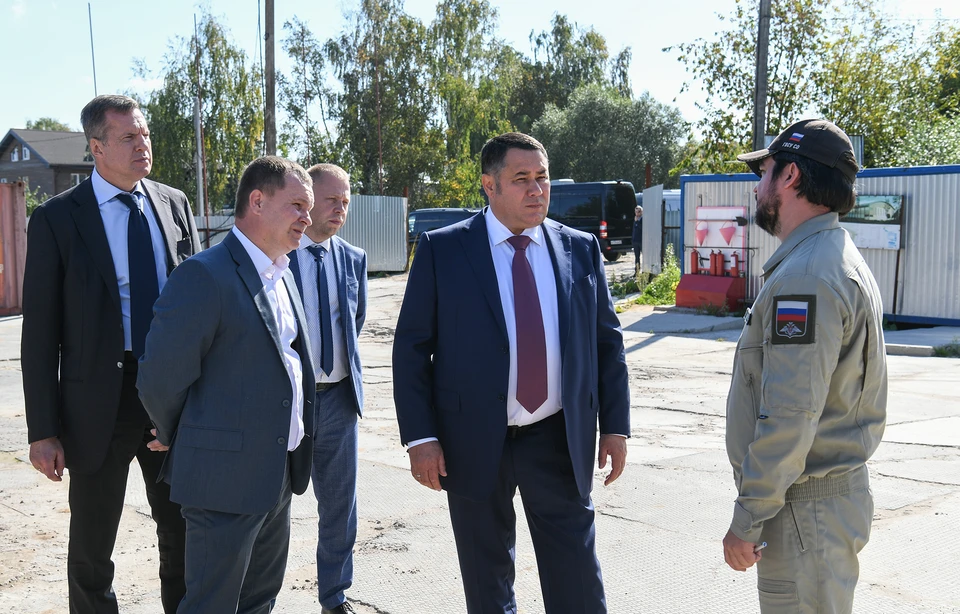 Губернатор Игорь Руденя проводит инспекционную поездку по объектам строительства в городе Твери.