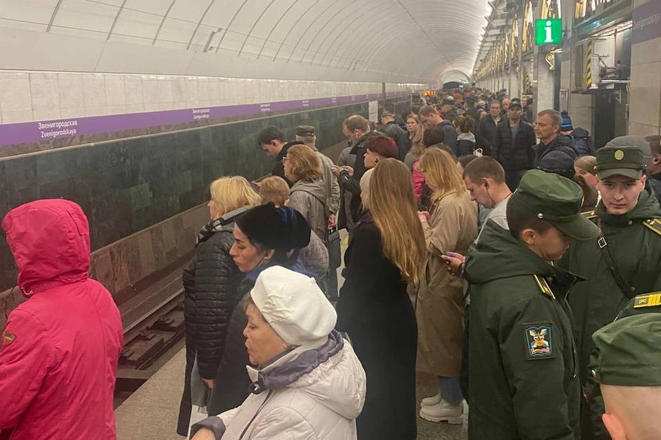 Сильная задержка поездов произошла на фиолетовой ветке метро в Петербурге утром 6 октября.