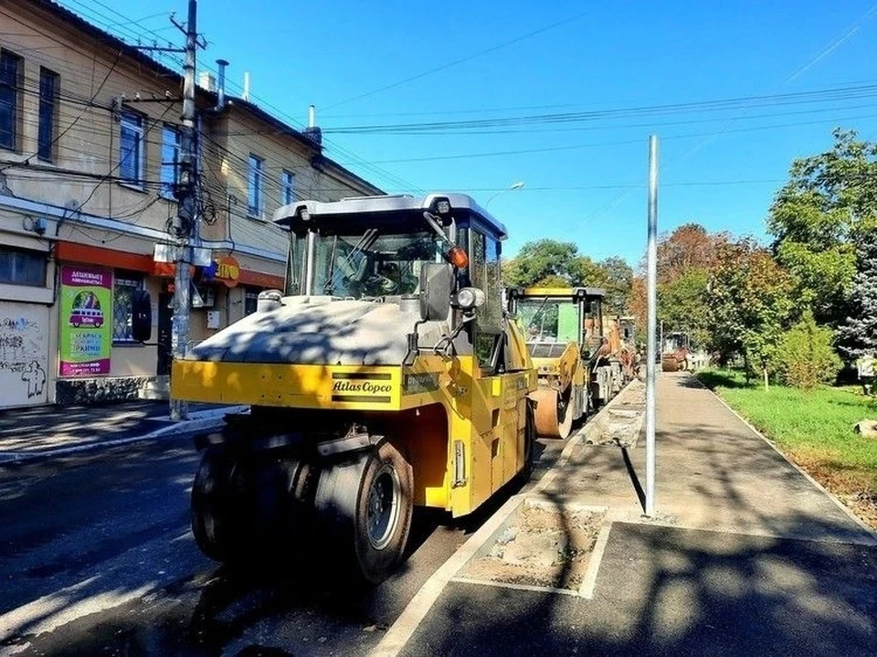 Ремонт улицы Караимской в Симферополе завершился 85%