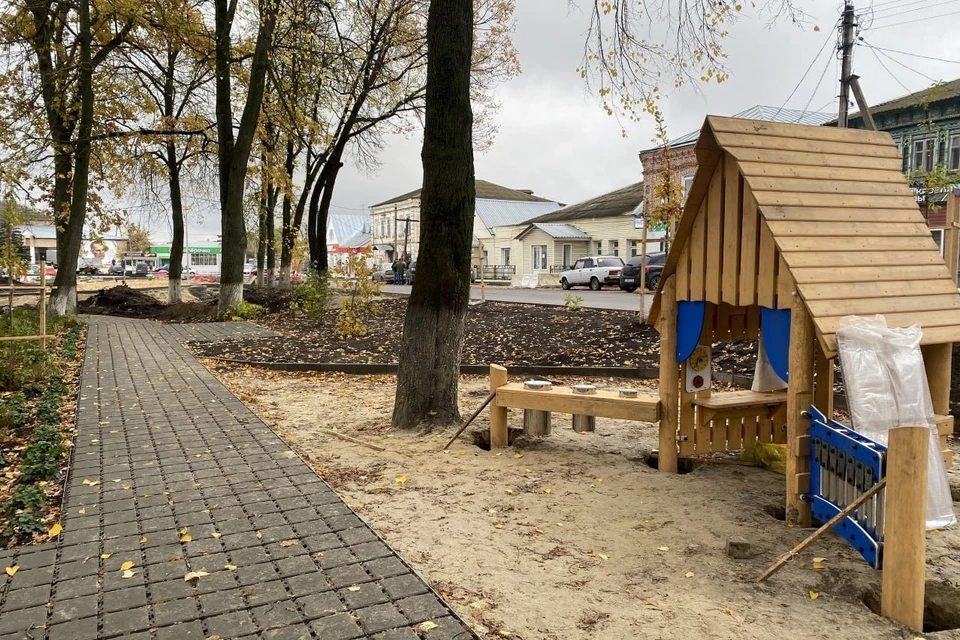 Благоустройство площадки в Спас-Клепиках. Фото: Главархитектура Рязанской области.