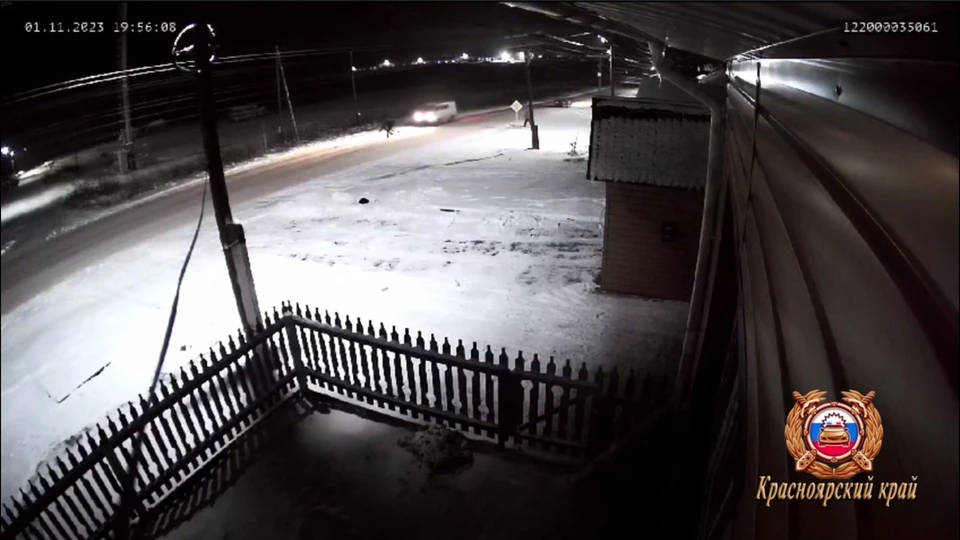 Скриншот: видео ГИБДД по Красноярскому краю