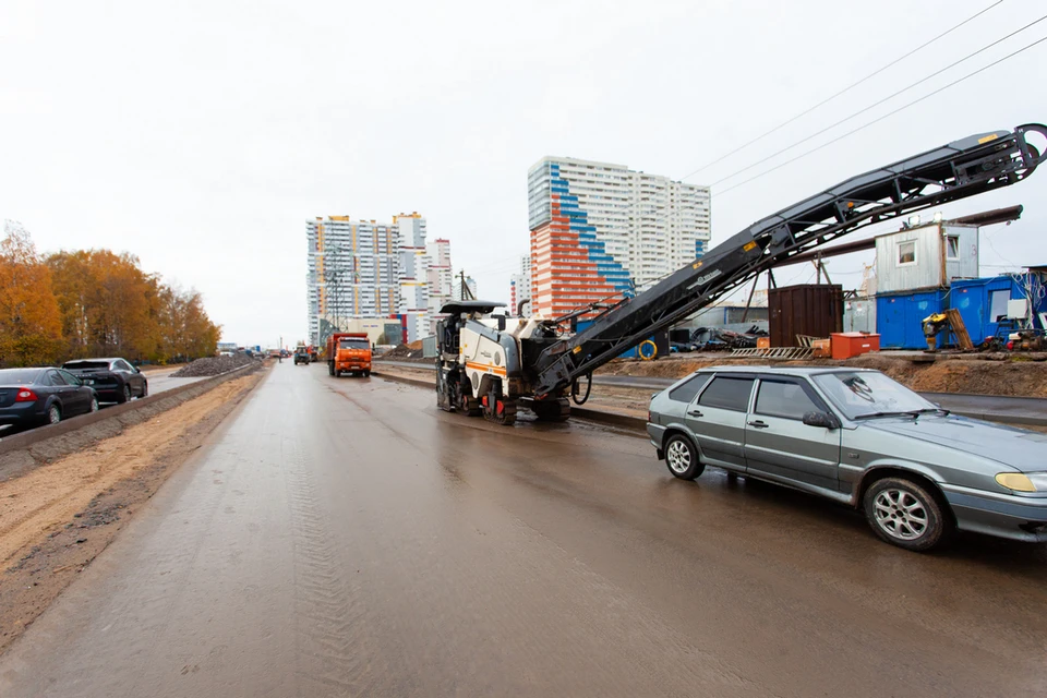В поселке Шушары выполнили 70% работ по реконструкции Пушкинской улицы. Фото: пресс-служба компании «Лидер Групп».