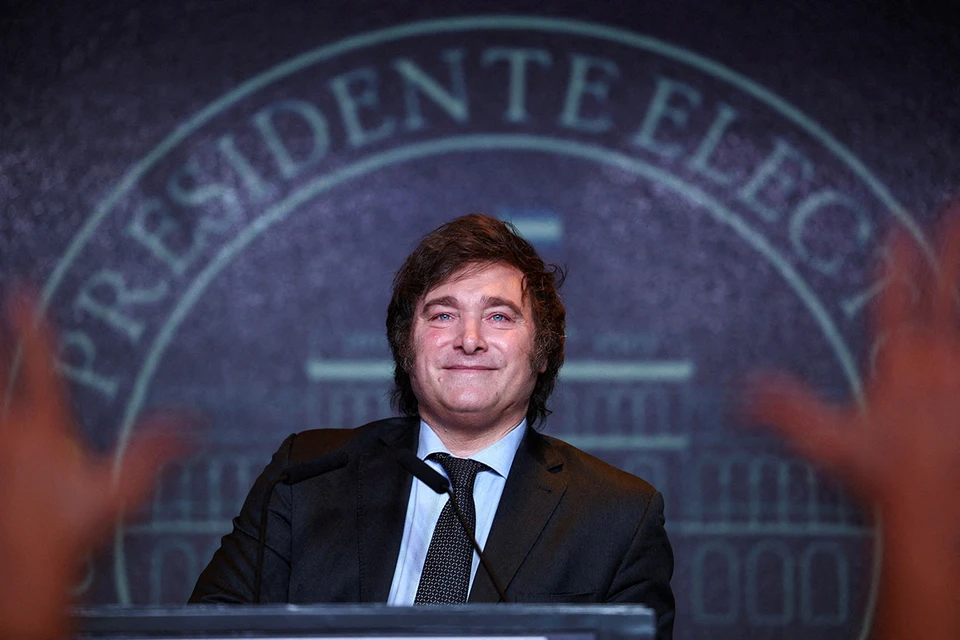Вновь избранный президент Аргентины Хавьер Милей