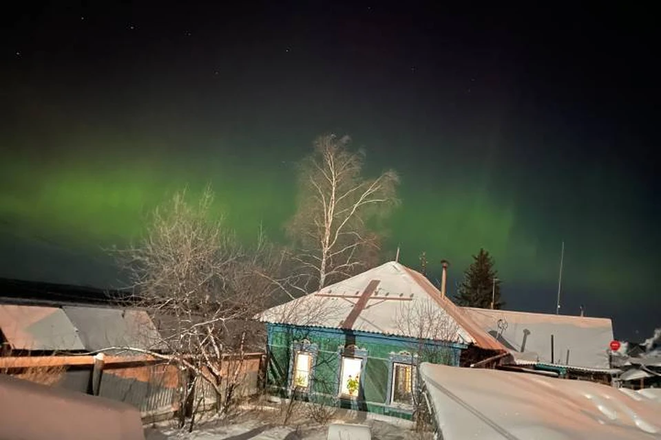 Жители Иркутской области 26 ноября сфотографировали полярное сияние. Фото: Екатерина Голубева