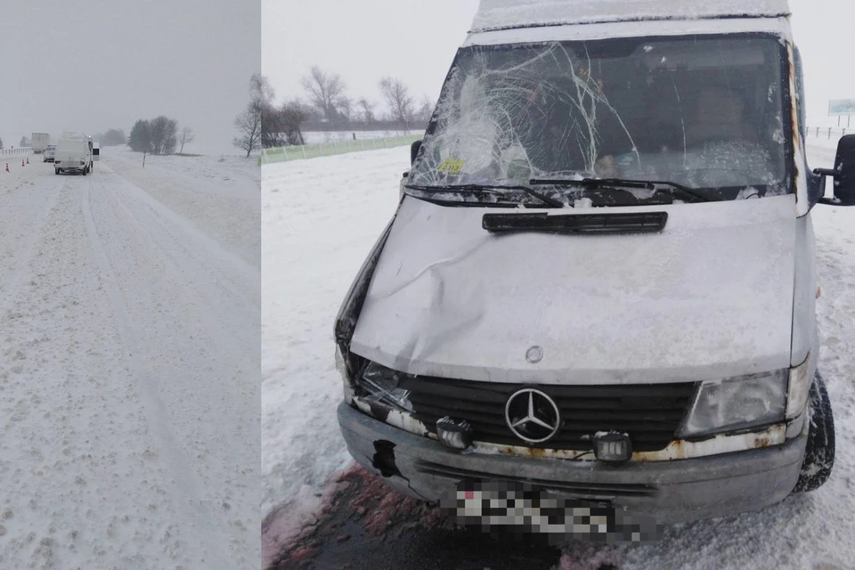 В Узденском районе водитель остановился почистить стеклоочистители от налипшего снега, а его сбил насмерть микроавтобус. Фото: телеграм-канал УВД Миноблисполкома
