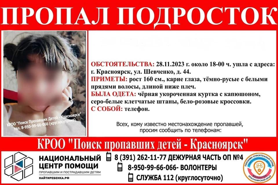 Фото: vk.com/poiskdeteikrasnoyarsk