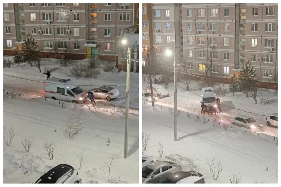 "Скорая" не смогла преодолеть сугробы на улице Быстрецкой.