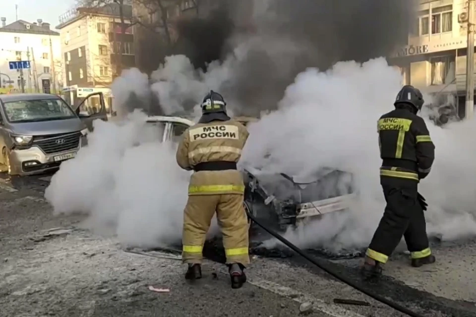 Жертвами атаки стали двое детей. Фото: кадр видео пресс-службы МЧС Росссии