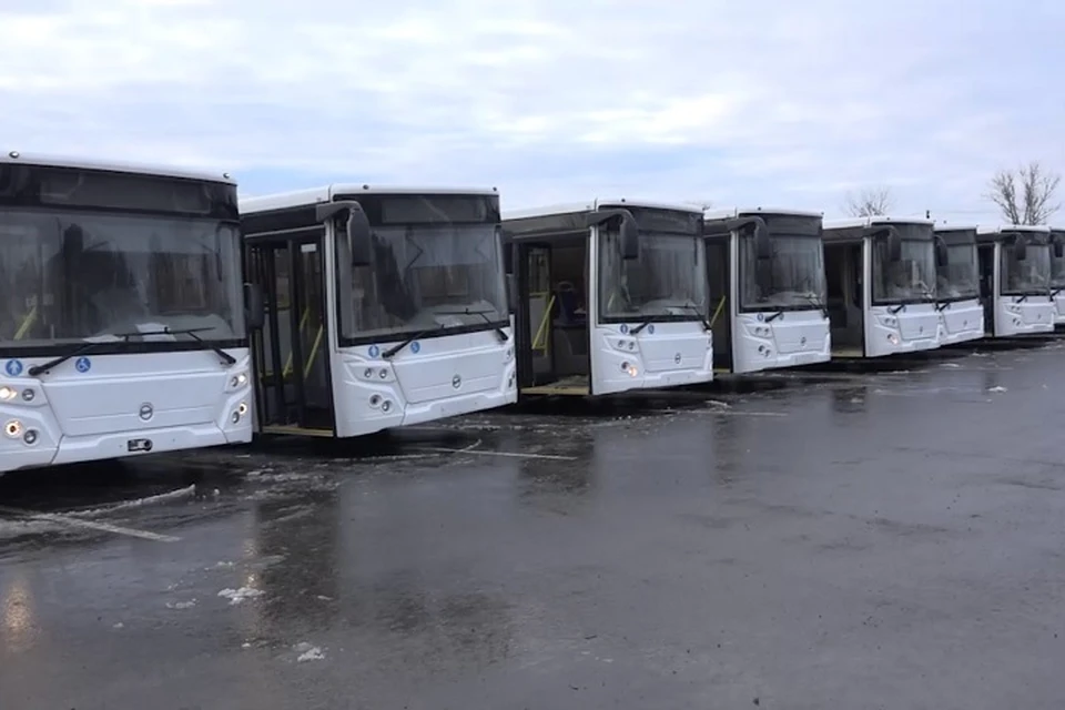 В шесть муниципальных образований ДНР передали первую партию из 68 автобусов. Фото: ТГ/Пушилин