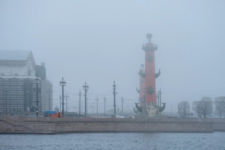 Туман накрыл Петербург вечером 30 января.