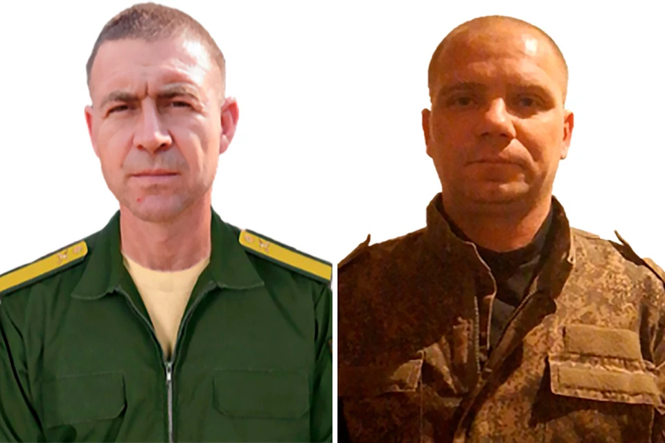 Старшина Евгений Чернышев и сержант Станислав Цыганков