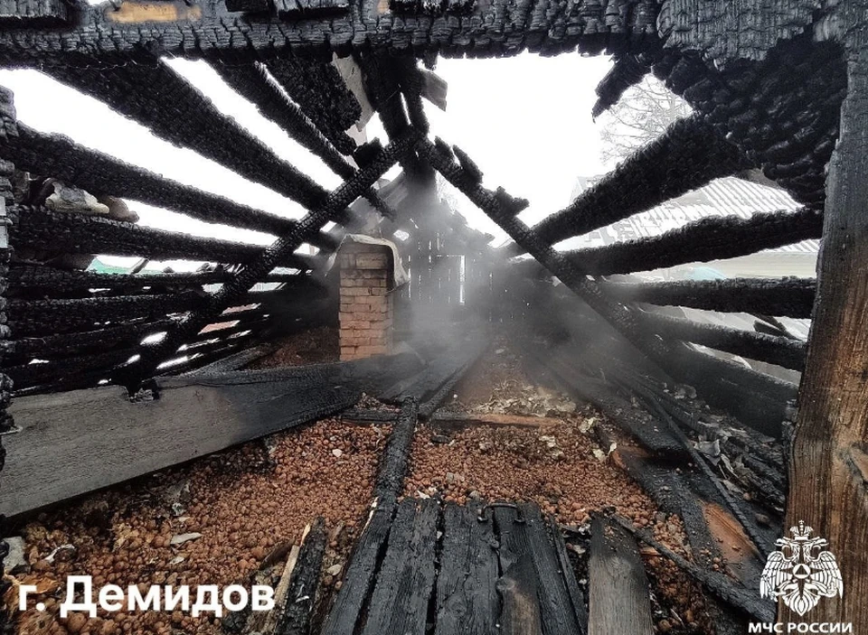 Две бани сгорели в Смоленской области Фото: пресс-служба ГУ МЧС России по Смоленской области