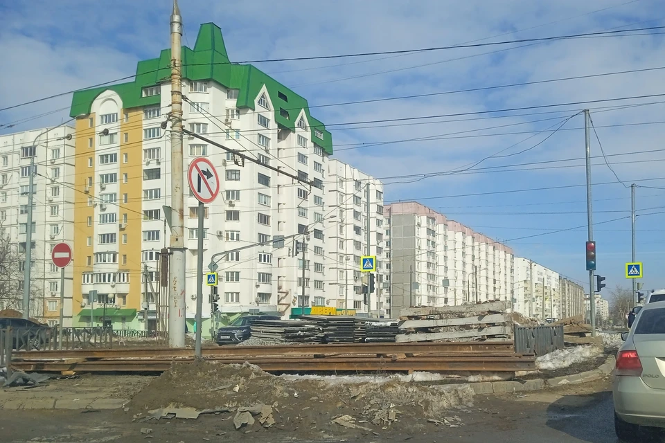 Улицу Стаханова перекроют в Липецке 23 и 24 марта из-за укладки трамвайных путей