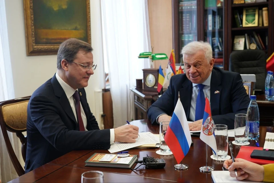 На встрече обсуждали развитие сотрудничества между Самарской областью и Сербией
