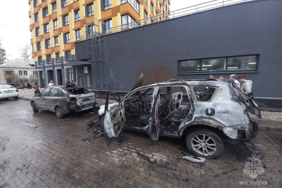 Иномарка сгорела на улице Арктической в Нижнем Новгороде.