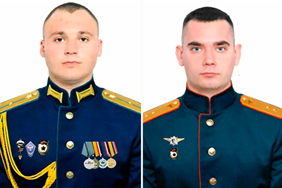 Гвардии младший лейтенант Илья Носков и гвардии старший прапорщик Евгений Збарский