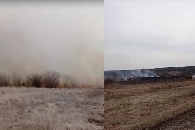 «Заезжал в огонь, пахал землю»: в Новосибирской области тракторист спас село от пожара