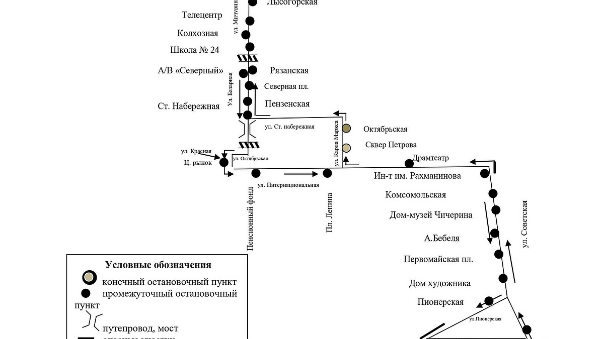 В Тамбове из-за ремонта ул. Носовской изменит работу маршрут следующий на  Лужковское кладбище - KP.RU