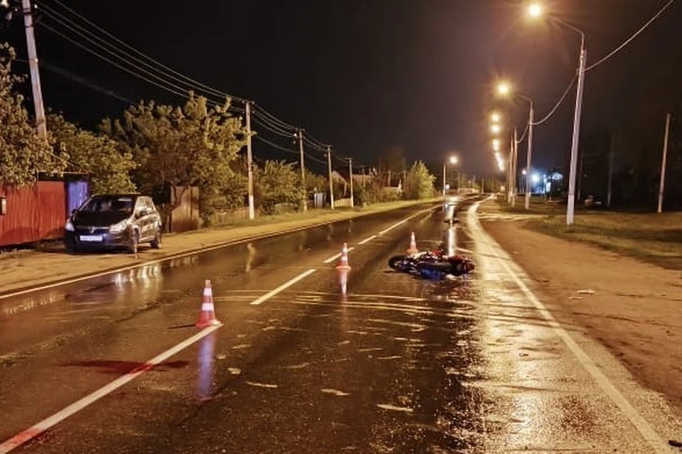 18-летний пешеход и мотоциклист пострадали в ДТП в селе под Липецком