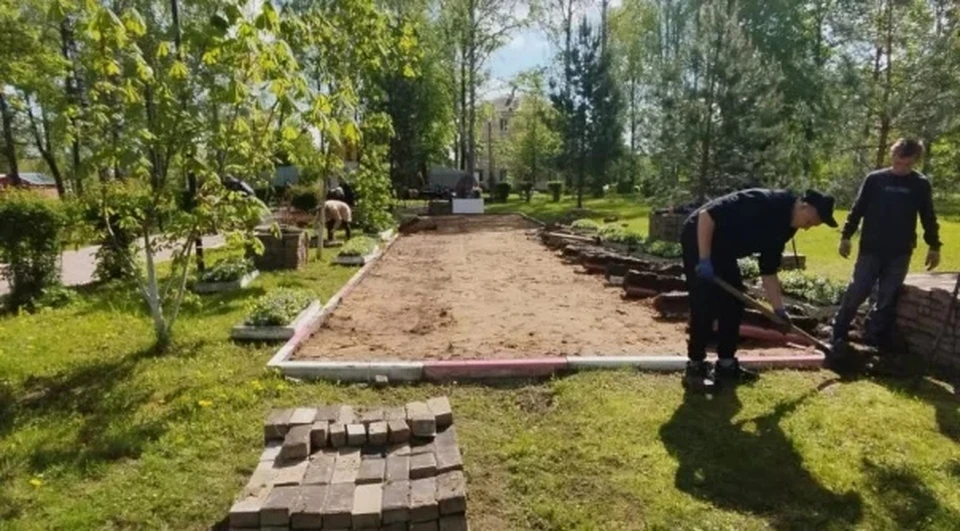 В Середейском начался ремонт сквера Победы