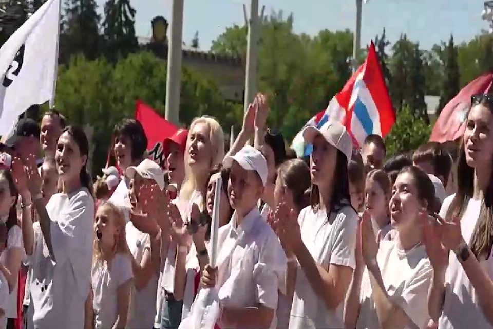 Представители Херсонской области приняли участие во Всероссийском параде спорта. ФОТО: Владимир Сальдо